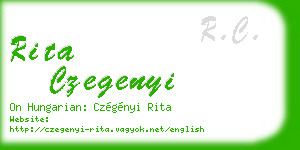 rita czegenyi business card